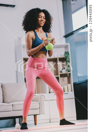 Women exercising in fitness studio yoga classes 139448895
