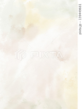 Abstract neutral watercolor background with soft green pink yellow white paint splashes texture. Illustration for design, print, fabric, background. Abstract neutral watercolor background with soft green pink yellow white paint splashes texture. Illustration for design, print, fabric, background. 139449681