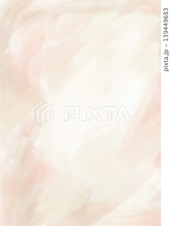 Abstract pastel beige and pink watercolor textured background with soft paint wash texture. Illustration for design, print, fabric, background. 139449683