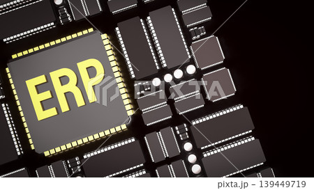 Enterprise Resource Planning Technology 3d render. 139449719