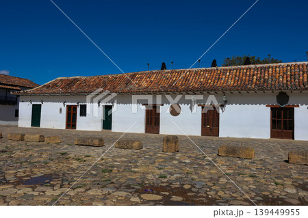 Main square of the historical Villa de Leyva city built in 1572 and located on the Boyaca department in Colombia Main square of the historical Villa de Leyva city built in 1572 and located on the Boyaca department in Colombia 139449955