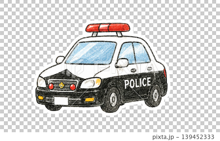 手繪風格的警車插圖 手繪風格的警車插圖 139452333