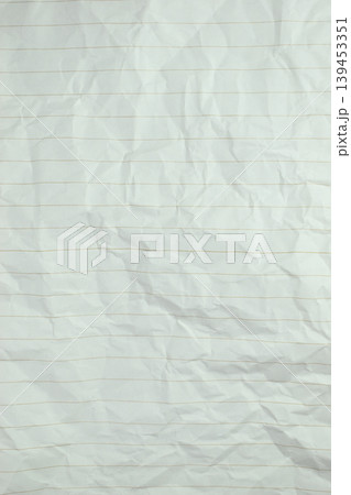 crumpled line paper texture background,  blank sheet notebook 139453351