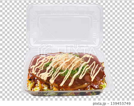 Okonomiyaki (opened package) with mayonnaise 139453749