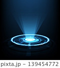 Abstract background with tech circles and  blue rays 139454772