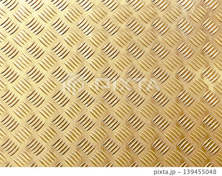 ブロンズ色の光沢のある金属の縞板の背景画像 ブロンズ色の光沢のある金属の縞板の背景画像 139455048