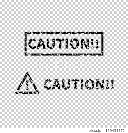 Faded stamp | CAUTION 139455372