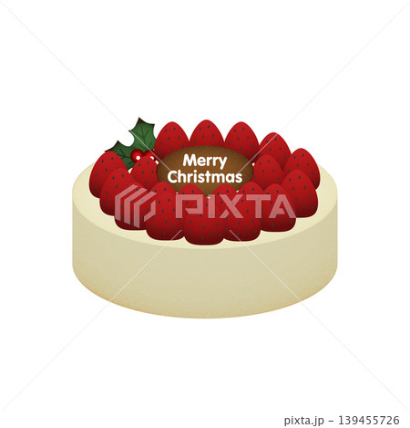 クリスマスケーキのノイズグラデーションイラスト クリスマスケーキのノイズグラデーションイラスト 139455726