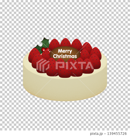 クリスマスケーキのノイズグラデーションイラスト クリスマスケーキのノイズグラデーションイラスト 139455726