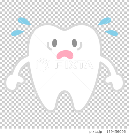 焦っている歯のキャラクター 139456096