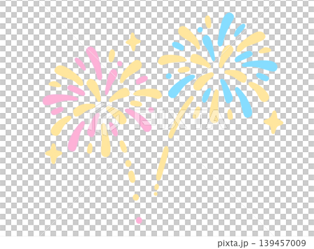 可愛的煙火插畫 139457009