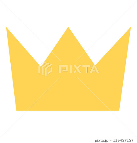 Yellow crown silhouette, medieval luxury royal majesty king or queen symbol, winner award decoration premium vector sign Yellow crown silhouette, medieval luxury royal majesty king or queen symbol, winner award decoration premium vector sign 139457157