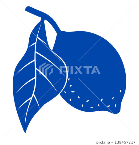 Juicy lemon with leaf blue doodle vector icon, tropical sour citrus fruits, Mediterranean menu silhouette design element Juicy lemon with leaf blue doodle vector icon, tropical sour citrus fruits, Mediterranean menu silhouette design element 139457217