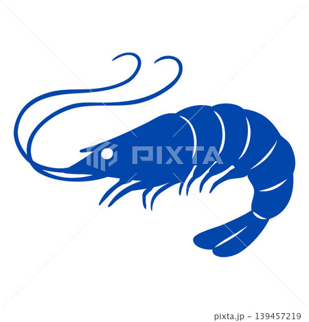 Shrimp blue line art icon, prawn dish from sea menu, marine cuisine Mediterranean menu vector hand drawn silhouette Shrimp blue line art icon, prawn dish from sea menu, marine cuisine Mediterranean menu vector hand drawn silhouette 139457219