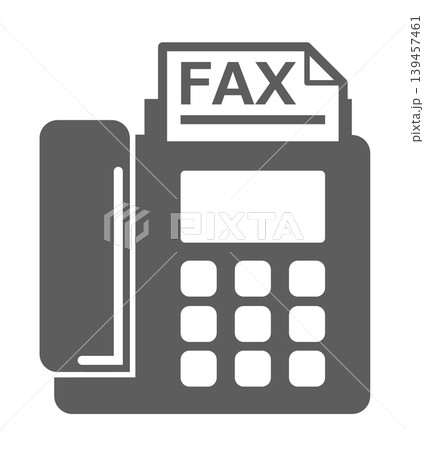ビジネスで書類を送信したり受信できるFAXの機械イラスト ビジネスで書類を送信したり受信できるFAXの機械イラスト 139457461