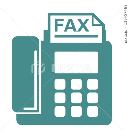 ビジネスで書類を送信したり受信できるFAXの機械イラスト 139457465