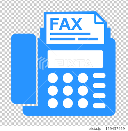 Illustration of a fax machine used for sending and receiving documents in business. 139457469