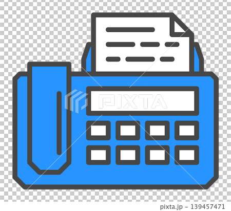 Illustration of a fax machine used for sending and receiving documents in business. Illustration of a fax machine used for sending and receiving documents in business. 139457471