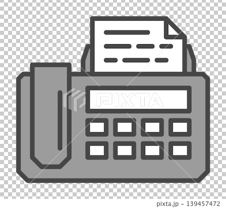 Illustration of a fax machine used for sending and receiving documents in business. Illustration of a fax machine used for sending and receiving documents in business. 139457472