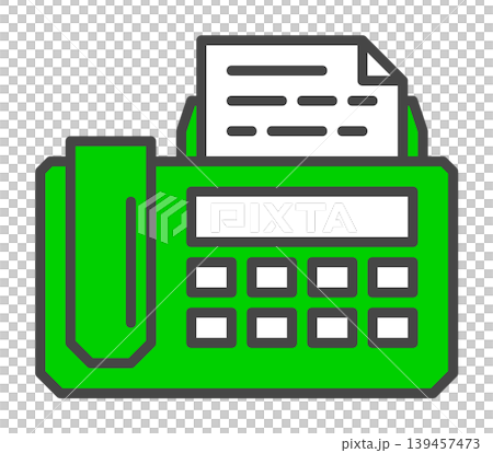 Illustration of a fax machine used for sending and receiving documents in business. 139457473