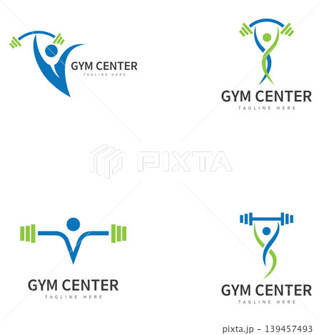 gym fitness icon design logo template gym fitness icon design logo template 139457493