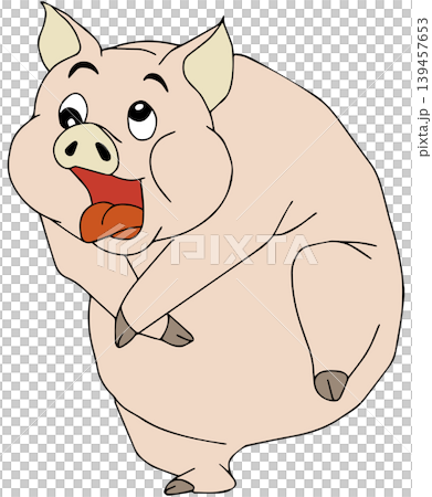 愉快な動物イラスト☆ブタさん 139457653
