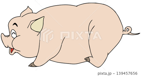 愉快な動物イラスト☆ブタさん 139457656
