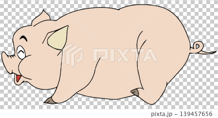 愉快な動物イラスト☆ブタさん 139457656