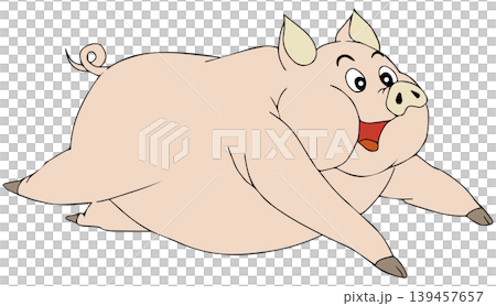 愉快な動物イラスト☆ブタさん 愉快な動物イラスト☆ブタさん 139457657