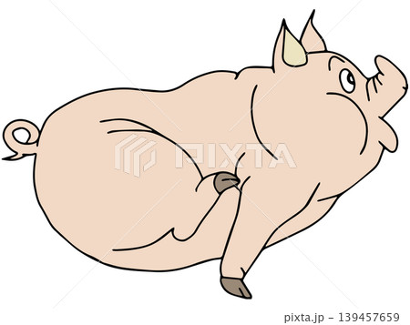 愉快な動物イラスト☆ブタさん 139457659