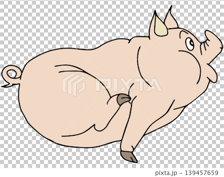 愉快な動物イラスト☆ブタさん 139457659