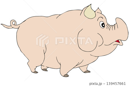 愉快な動物イラスト☆ブタさん 愉快な動物イラスト☆ブタさん 139457661