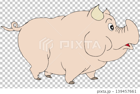 愉快な動物イラスト☆ブタさん 愉快な動物イラスト☆ブタさん 139457661