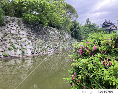 奈良大和郡山城のお堀 奈良大和郡山城のお堀 139457691