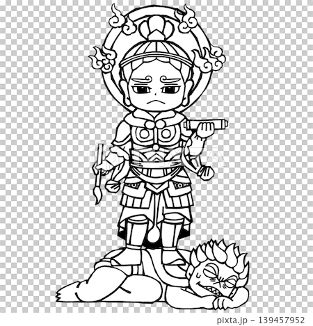 Four Heavenly Kings - Virūpākṣa (Angry, Monochrome) Four Heavenly Kings - Virūpākṣa (Angry, Monochrome) 139457952