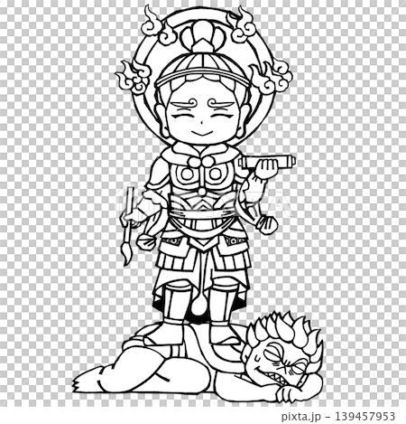 The Four Heavenly Kings - Virūpākṣa (laughing, monochrome) The Four Heavenly Kings - Virūpākṣa (laughing, monochrome) 139457953