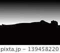シンプルな仰向けに寝る女性モノトーンシルエット(黒と白黒モノクログラデーションカラー) シンプルな仰向けに寝る女性モノトーンシルエット(黒と白黒モノクログラデーションカラー) 139458220