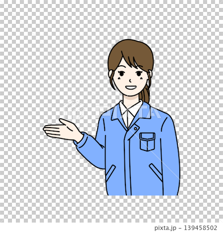 女工透過手勢和肢體語言給予指示和解釋(插圖)。 女工透過手勢和肢體語言給予指示和解釋(插圖)。 139458502