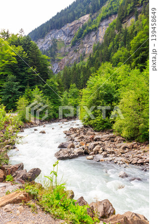 View of the Kander river in Switzerland View of the Kander river in Switzerland 139458649