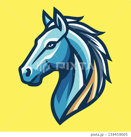 Horse Face Illustration Character Vector Logo Template 139459005