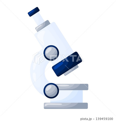 White and Blue Lab Microscope Illustration 139459100
