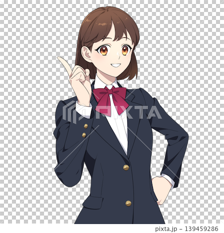 女學生指點的插圖 139459286