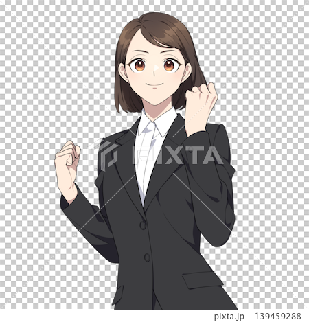 一位積極進取的職業女性的插圖。 139459288