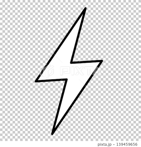 Simple illustration icon of a lightning bolt 002 Simple illustration icon of a lightning bolt 002 139459656