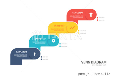Venn diagram business infographic chart template 4 options, presentation with venn diagram elements vector illustration. Venn diagram business infographic chart template 4 options, presentation with venn diagram elements vector illustration. 139460112