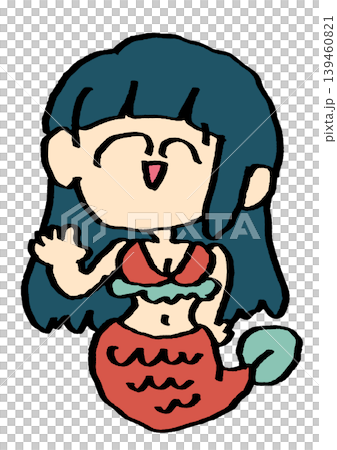 手を振る人魚のお姉さん 139460821