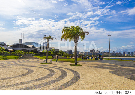 Flamengo Beach panorama view and cityscape Rio de Janeiro Brazil. 139461027