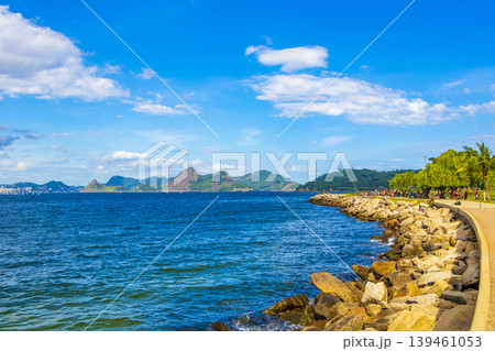 Flamengo Beach panorama view and cityscape Rio de Janeiro Brazil. Flamengo Beach panorama view and cityscape Rio de Janeiro Brazil. 139461053