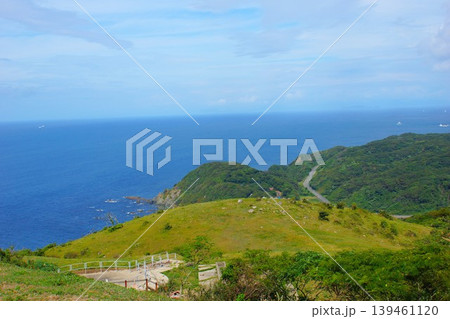 宗像大島の風景 砲台跡から見た眺望 宗像大島の風景 砲台跡から見た眺望 139461120