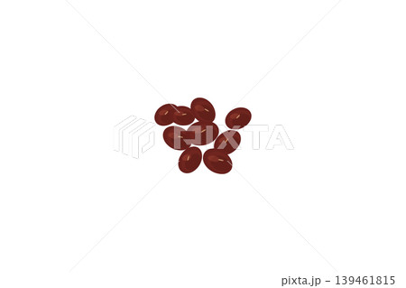 数粒の小豆イラスト素材 数粒の小豆イラスト素材 139461815